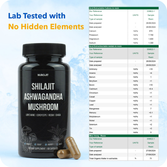 Shilajit Ashwagandha Mushroom Capsules